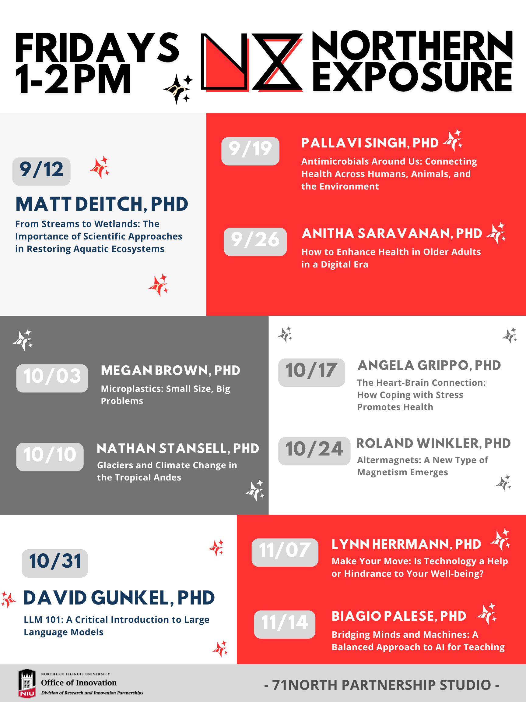 Northern Exposure Fall 2025 Schedule
