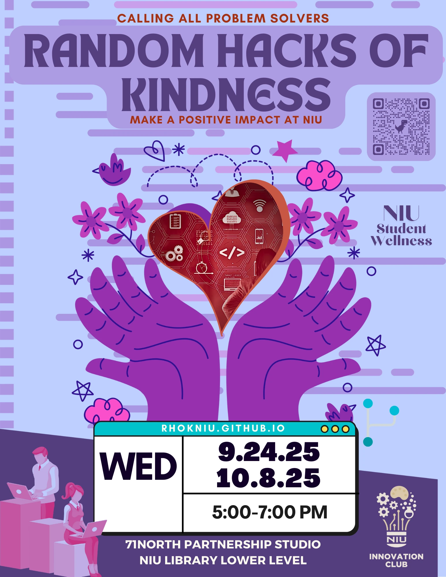 Join Random Hacks of Kindness (RHoK) NIU 2025 Transforming Student Wellness Through Innovation